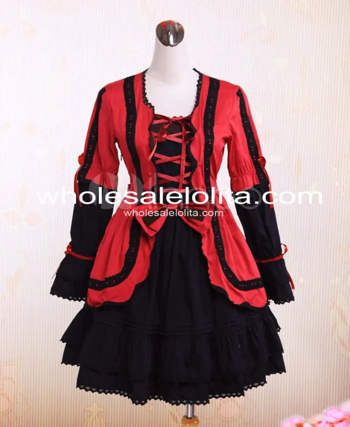 Cute Lace Up Dark Red And Black Cotton Gothic Lolita Dress Lolita Channel Ball Gown 6XL For Sale Tea Party Dress
Cute Lace Up Dark Red And Black Cotton Gothic Lolita Dress Lolita Channel Ball Gown 6XL For Sale Tea Party Dress