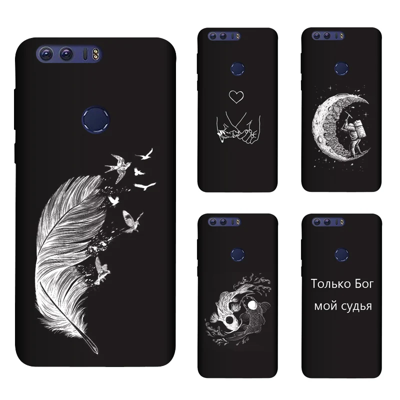 Мягкий силиконовый чехол из ТПУ для Huawei Honor 8 5 2 FRD L09 дюйма матовый с рисунком