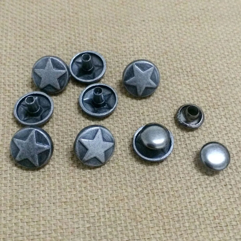 New 50PCS 9.5MM Antique Silver Round Star Studs Rivet Punk Bottom Star Studs Spike Shoes Belt Bag Accessorie Leather Craft
New 50PCS 9.5MM Antique Silver Round Star Studs Rivet Punk Bottom Star Studs Spike Shoes Belt Bag Accessorie Leather Craft
