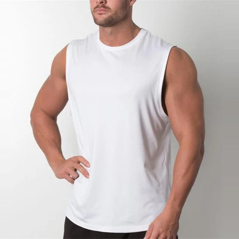 

Brand New Plain Tank Top Men Bodybuilding singlet Gym Stringer Sleeveless Shirt Blank Fitness Clothing Sportwear Muscle Vest