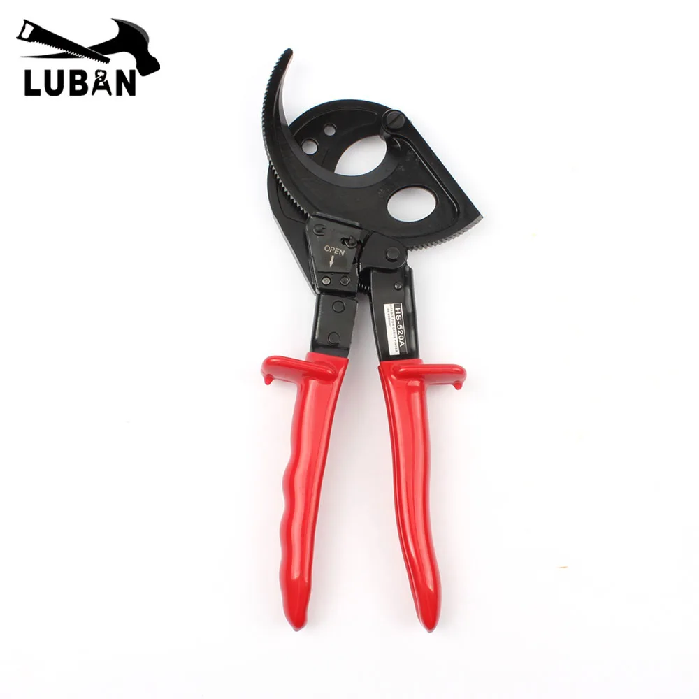 

LUBAN HS-520A 400mm2 Max Ratcheting ratchet cable cutter Germany design Wire Cutter Plier, not for cutting steel wire