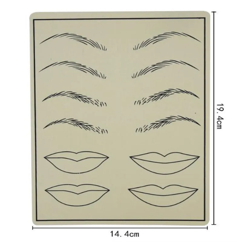 5PCS Tattoo Practice Skin Sheet Blank Plain for Tattoo Needle Machine Supply Kit 20 x 15cm - pmu microblading