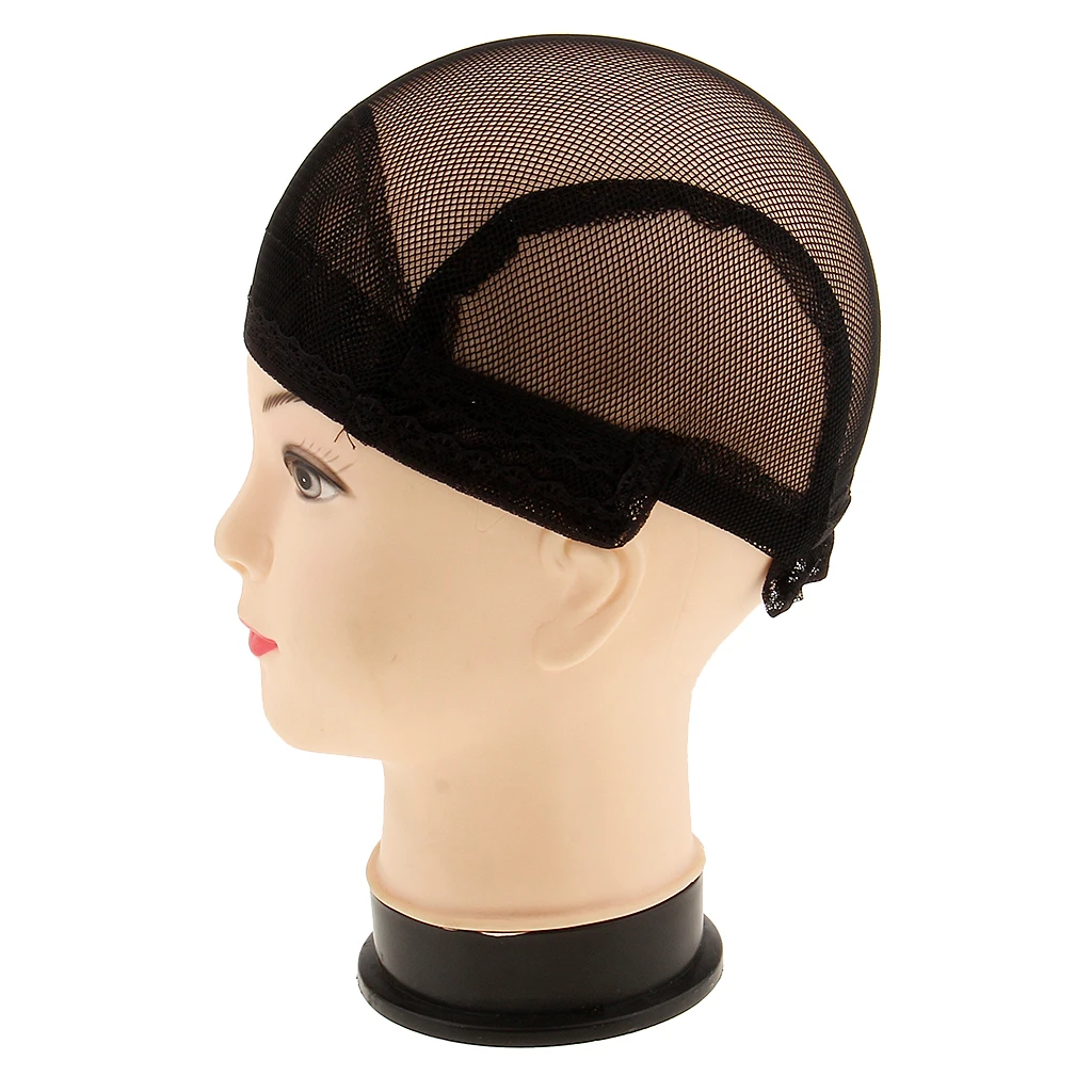 

Stretchable Women Lady Hair Wig Cap Weaving Mesh Net Making Wigs Snood Hairnet Accessories Band Black