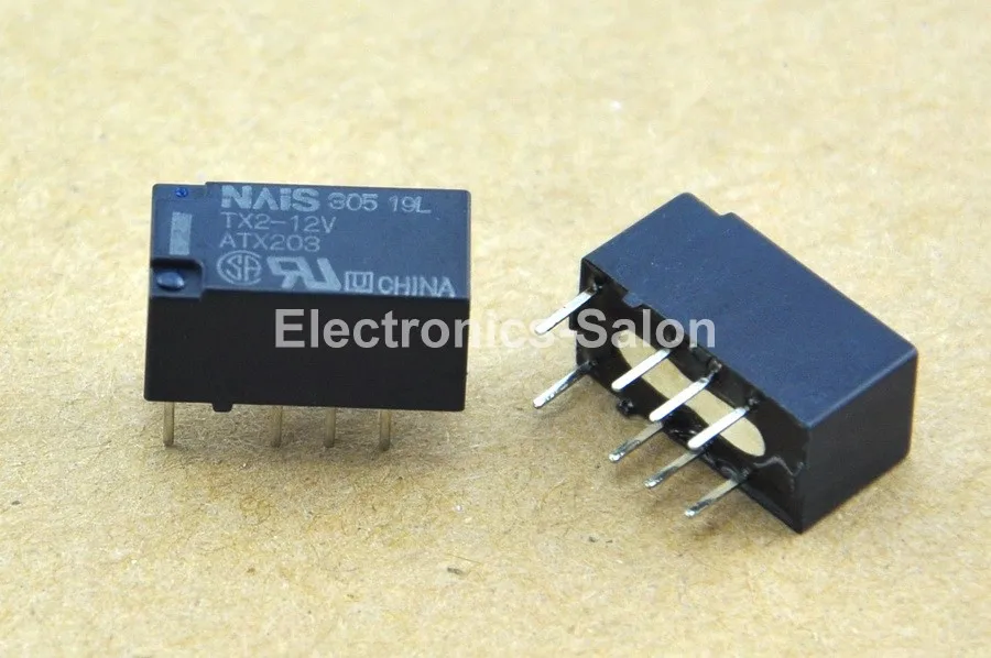 ( 100 pcs/lot ) TX2-12V Signal Relay, High Breakdown Voltage, DPDT/2 Form C, DC
( 100 pcs/lot ) TX2-12V Signal Relay, High Breakdown Voltage, DPDT/2 Form C, DC