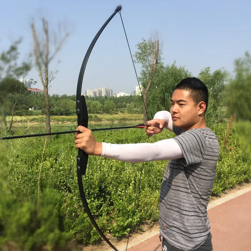 Профессиональный изогнутый лук для правой руки 30/40lbs деревянный стрельба на