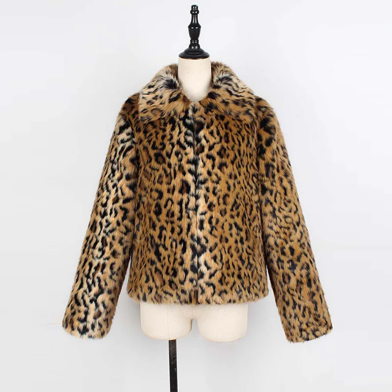 Leopard Print Faux Fur Short Coat Fashion Women Autumn Winter Jackets Thick Warm Fur Long-Sleeve O-Neck Outwear Plus Size 2XL
Leopard Print Faux Fur Short Coat Fashion Women Autumn Winter Jackets Thick Warm Fur Long-Sleeve O-Neck Outwear Plus Size 2XL