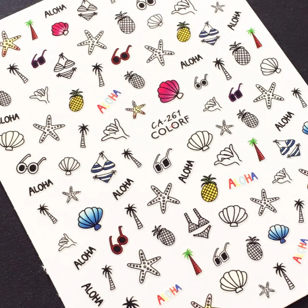 Newest CA-261 sea shell design 3d nail stickers back glue DIY decal decoration for nail art design
Newest CA-261 sea shell design 3d nail stickers back glue DIY decal decoration for nail art design