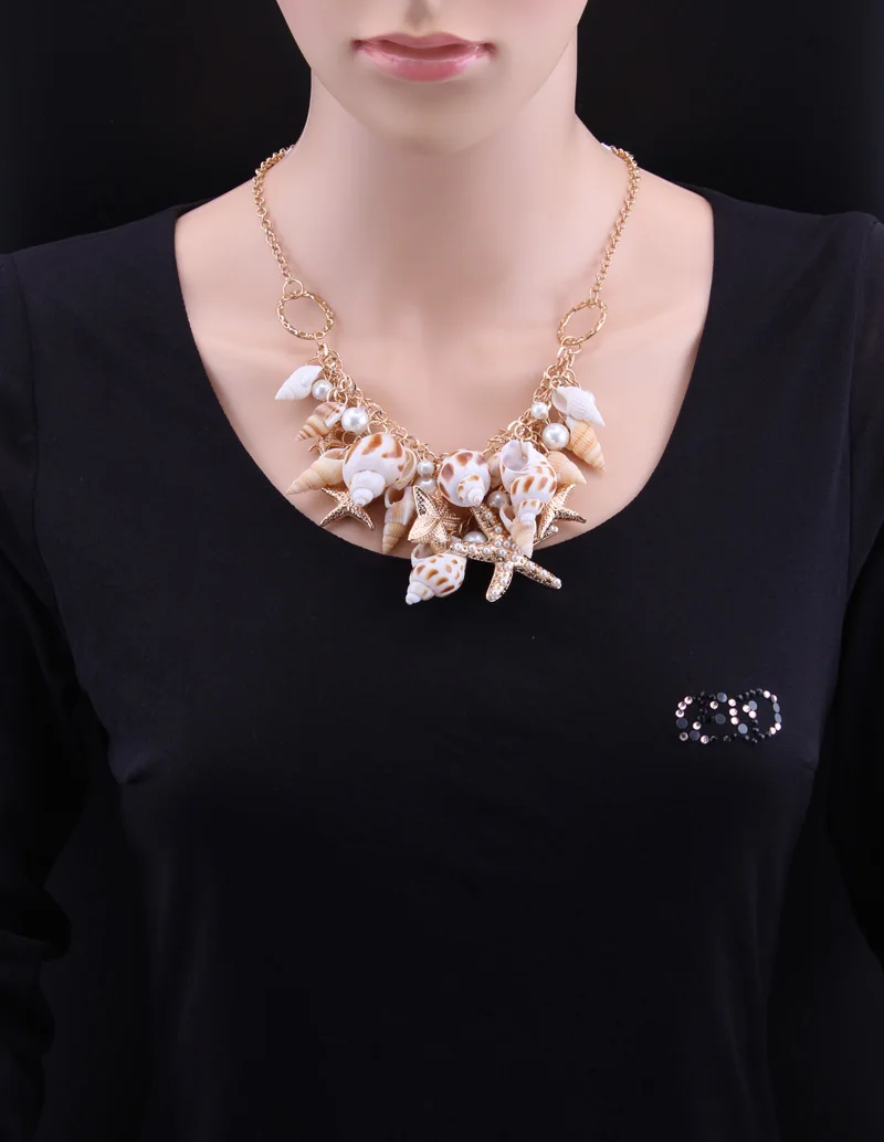 Tenande New Fashion Multielement Conch Star Simulated Pearl Necklaces & Pendants for Women Big Statement Beach Jewelry Bijoux
Tenande New Fashion Multielement Conch Star Simulated Pearl Necklaces & Pendants for Women Big Statement Beach Jewelry Bijoux