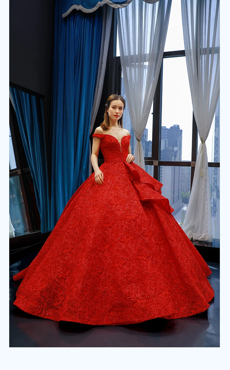 Charming Prom Dresses Beading Ball Gowns Bright Red V-neck Puffy Satin Tulle Lace Evening Gowns Formal Long Party Dresses
Charming Prom Dresses Beading Ball Gowns Bright Red V-neck Puffy Satin Tulle Lace Evening Gowns Formal Long Party Dresses