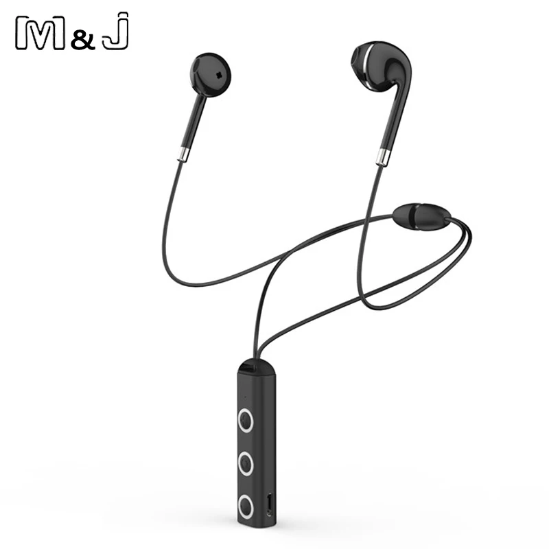 Магнитные Bluetooth наушники M & J беспроводные спортивные стереонаушники с