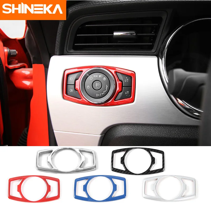 SHINEKA Car Styling Front Head Light Lamp Switch Button Decoration Cover Trim Frame Bezel Fit for Ford Mustang 2015-2016
SHINEKA Car Styling Front Head Light Lamp Switch Button Decoration Cover Trim Frame Bezel Fit for Ford Mustang 2015-2016