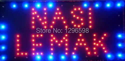 CHENXI Special Offer Hot Sale Graphics 19X10 Inch indoor Ultra Bright running NASI LEMAK business shop open signs of Led-
CHENXI Special Offer Hot Sale Graphics 19X10 Inch indoor Ultra Bright running NASI LEMAK business shop open signs of Led-