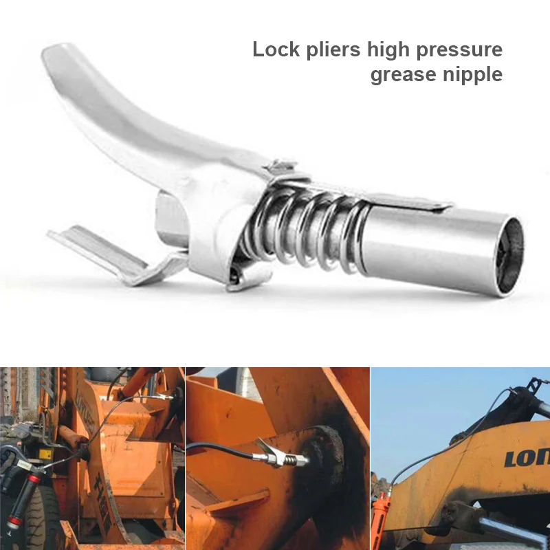 1/8 NPT Grease Coupler Locks Zerk 10000PSI Grease Coupler Fitting Tip LO88