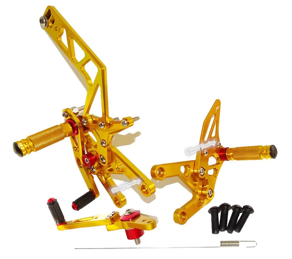 Sale Motorbike CNC Aluminium Adjustable Rider Rear Sets Rearset Foot Rest Pegs Gold For Yamaha YZF R1 2015 2016
Sale Motorbike CNC Aluminium Adjustable Rider Rear Sets Rearset Foot Rest Pegs Gold For Yamaha YZF R1 2015 2016