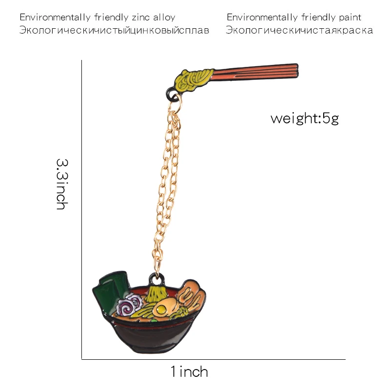 Cute Japanese noodles Enamel Pin Ramen Egg Soup Bowl Chopsticks Enamel Brooches Lapel Pins Badges Cartoon pins With Chain
Cute Japanese noodles Enamel Pin Ramen Egg Soup Bowl Chopsticks Enamel Brooches Lapel Pins Badges Cartoon pins With Chain