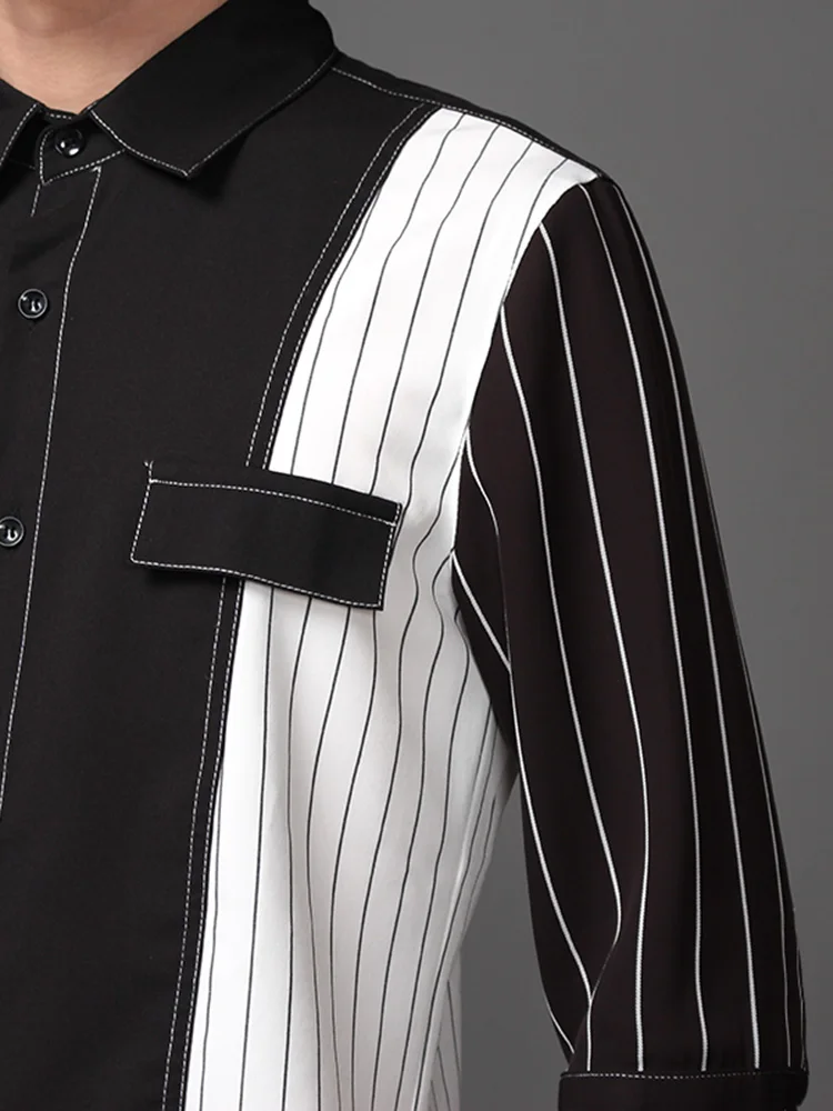 M-2XL!!2019 summer men's striped shirt hipster hair stylist British black and white collage casual five-point sleeve shirt
M-2XL!!2019 summer men's striped shirt hipster hair stylist British black and white collage casual five-point sleeve shirt