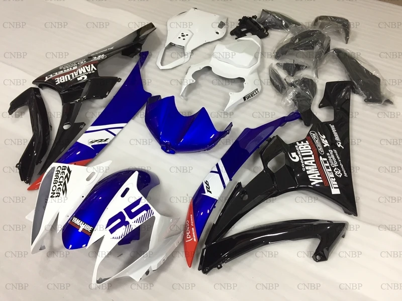 YZF R6 2006 2007 Пластик Обтекатели 06 набор для всего тела сине белые черный