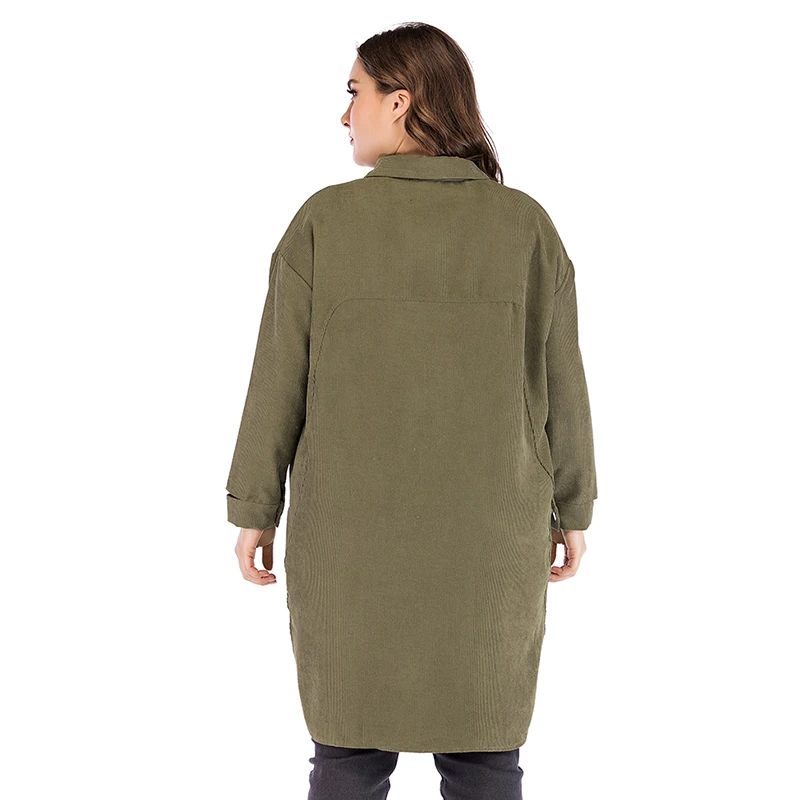2020 Autumn New middle- long paragraph plus size women's jackets women's corduroy casual shirt long-sleeved jackets female
2020 Autumn New middle- long paragraph plus size women's jackets women's corduroy casual shirt long-sleeved jackets female