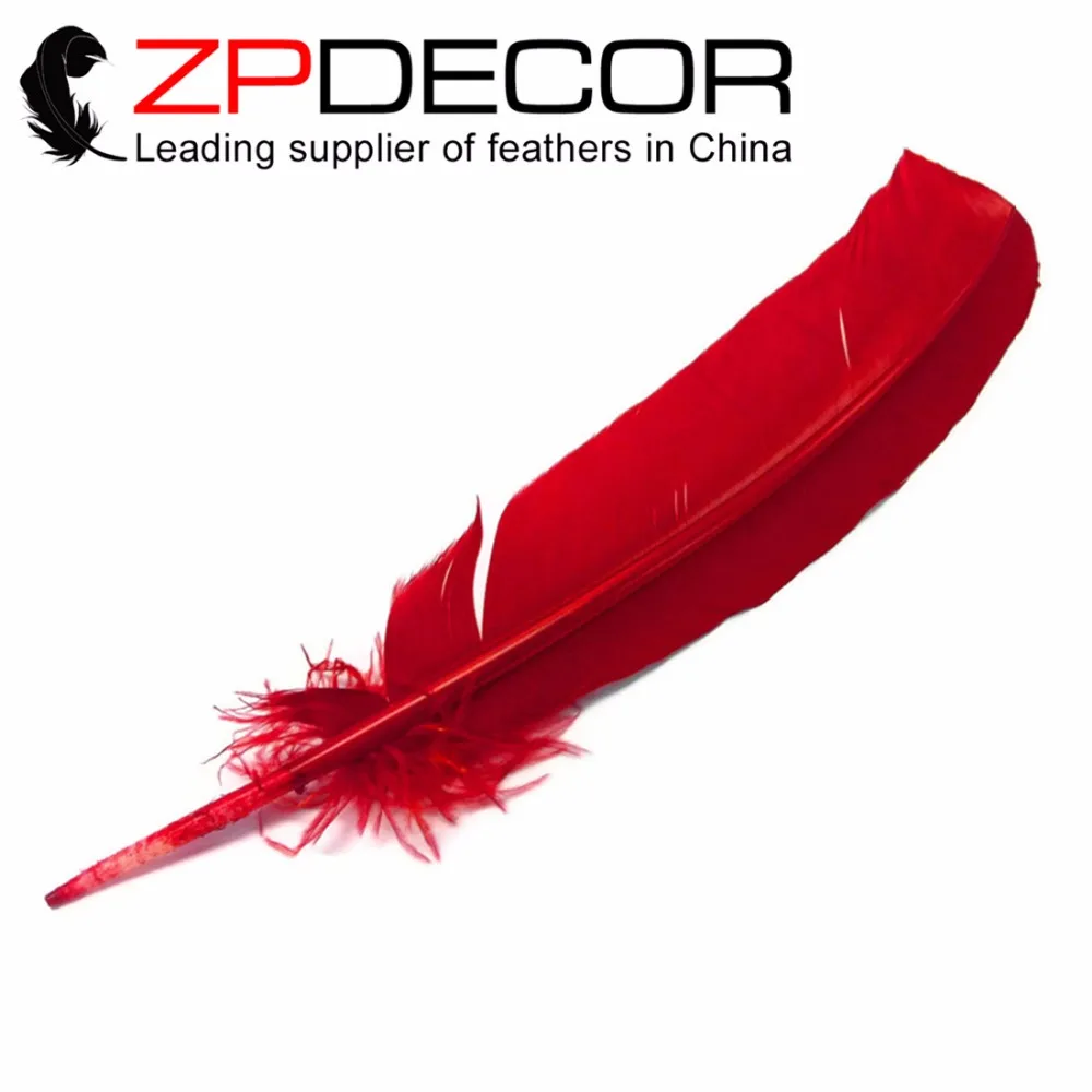 ZPDECOR Factory 50pcs/lot 12-14inch(30-35cm) Good Quality Red Turkey Rounds Quill Feather for Costume Decoration
ZPDECOR Factory 50pcs/lot 12-14inch(30-35cm) Good Quality Red Turkey Rounds Quill Feather for Costume Decoration