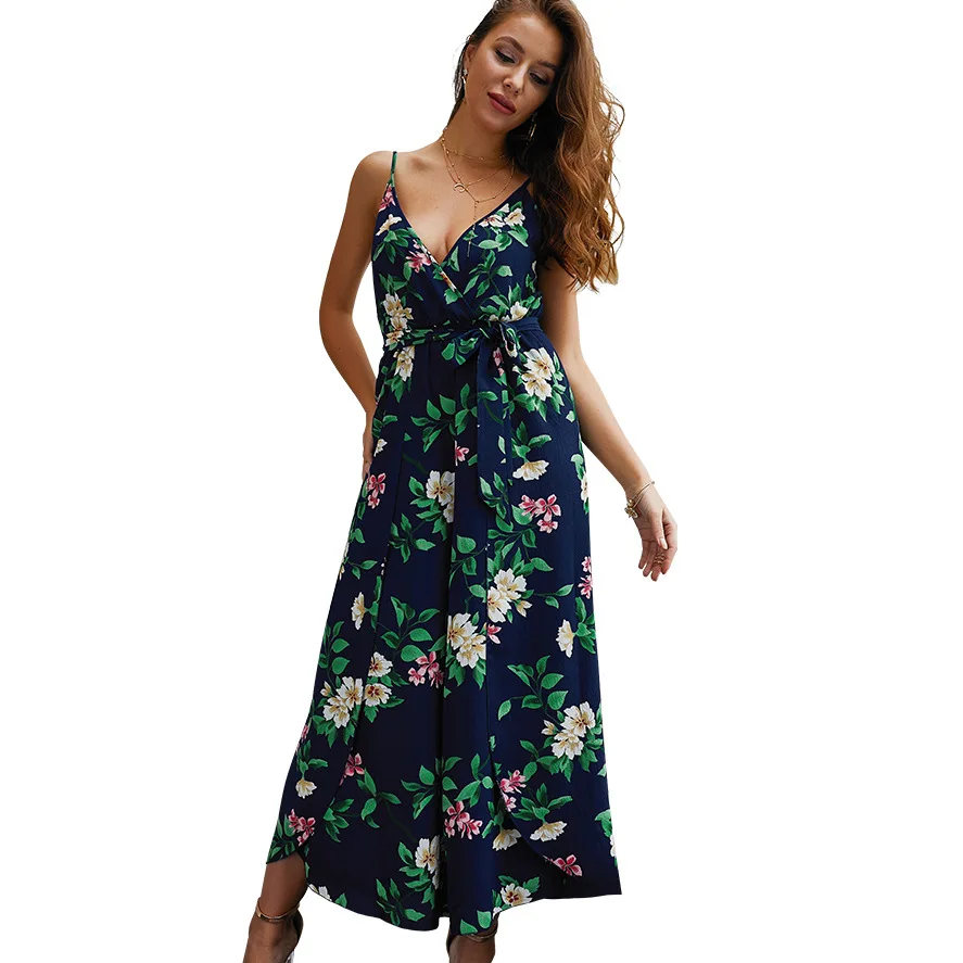 2019 summer new V-neck split loose printed sling jumpsuit sexy light-tempered temperament commuter jumpsuit
2019 summer new V-neck split loose printed sling jumpsuit sexy light-tempered temperament commuter jumpsuit