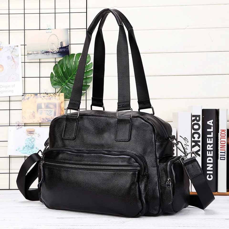Large 100% Genuine Leather Travel Bag Men Cowhide Leather Handbags Male Large Travel Messenger Bags Men's Office Busienss Bags
Large 100% Genuine Leather Travel Bag Men Cowhide Leather Handbags Male Large Travel Messenger Bags Men's Office Busienss Bags
