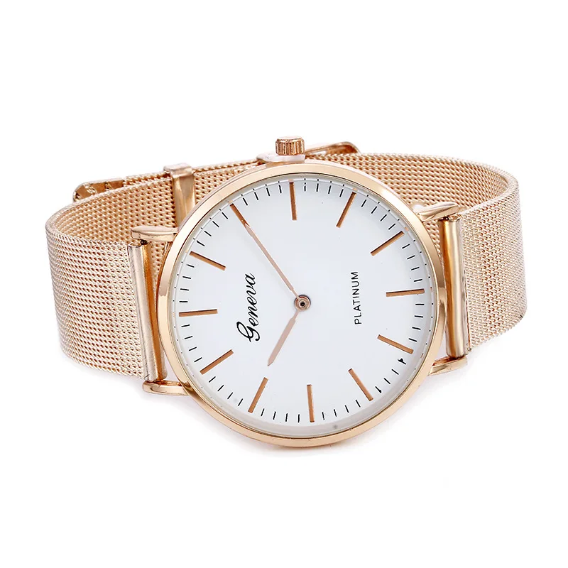 Reloj mujer Top Brand Fashion Simple Geneva Unisex Quartz-Watch Silver Golden Metal Mesh Band Women Dress Sport Watch Zegarki
Reloj mujer Top Brand Fashion Simple Geneva Unisex Quartz-Watch Silver Golden Metal Mesh Band Women Dress Sport Watch Zegarki