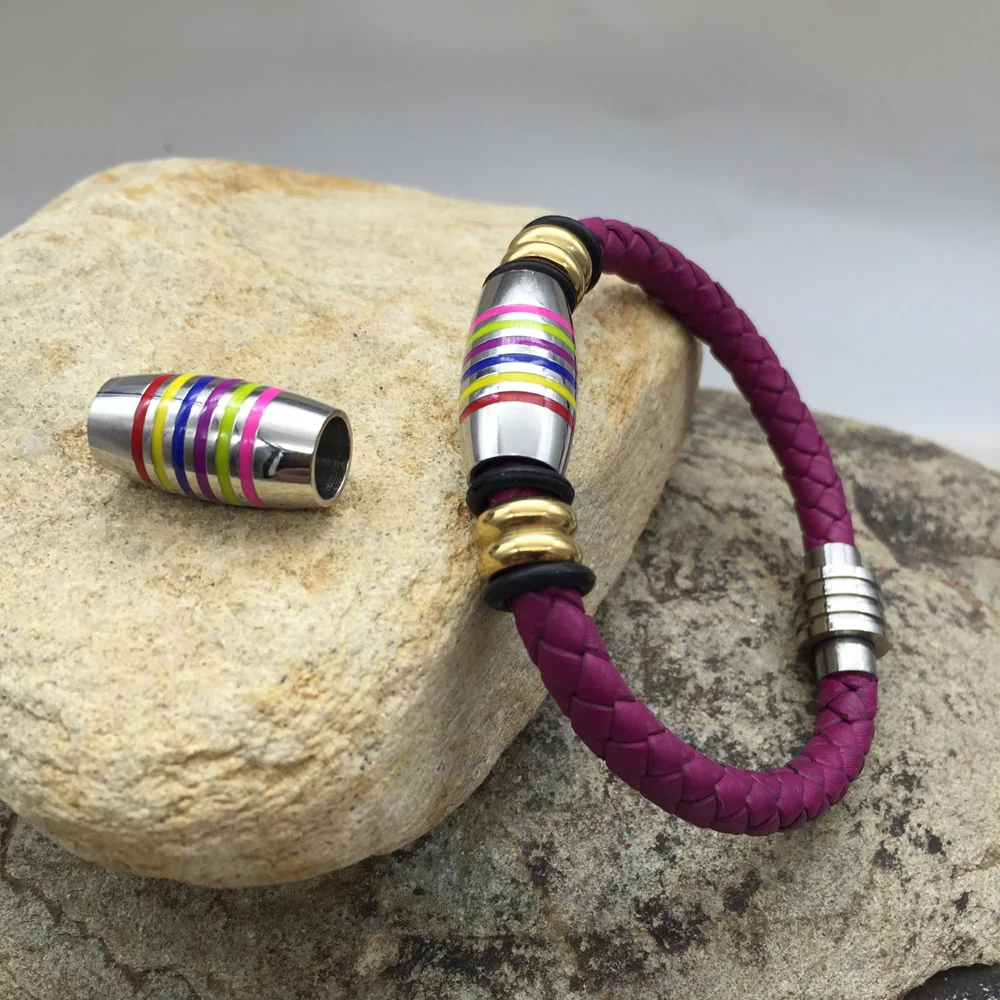 7mm Big Hole 316l Stainless Steel Colorful Cylinder European Spacer Barrel Beads Charms For Bracelet Men Jewelry Making
7mm Big Hole 316l Stainless Steel Colorful Cylinder European Spacer Barrel Beads Charms For Bracelet Men Jewelry Making