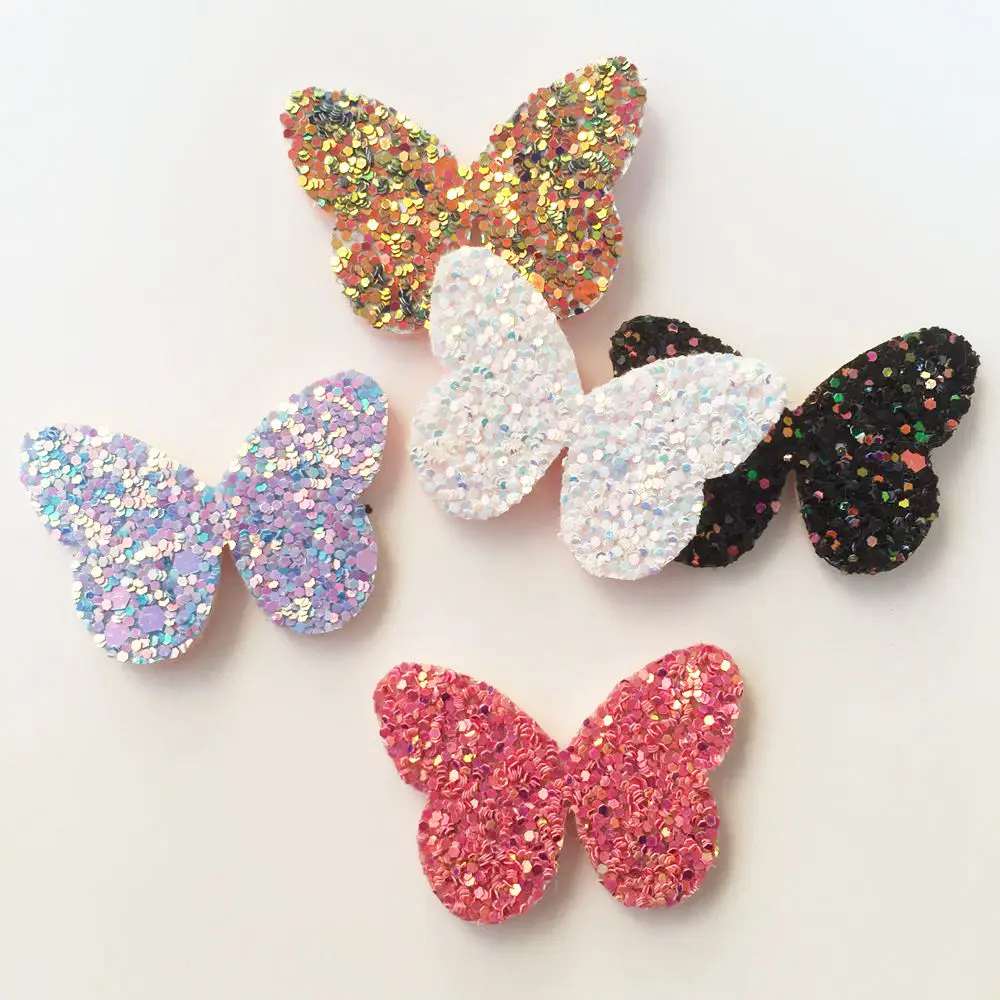 16pcs Felt Fabric Glitter Paillette Butterfly Patches Appliques for Clothes Ornament Wedding DIY Hair Clip Accessories SA85
16pcs Felt Fabric Glitter Paillette Butterfly Patches Appliques for Clothes Ornament Wedding DIY Hair Clip Accessories SA85