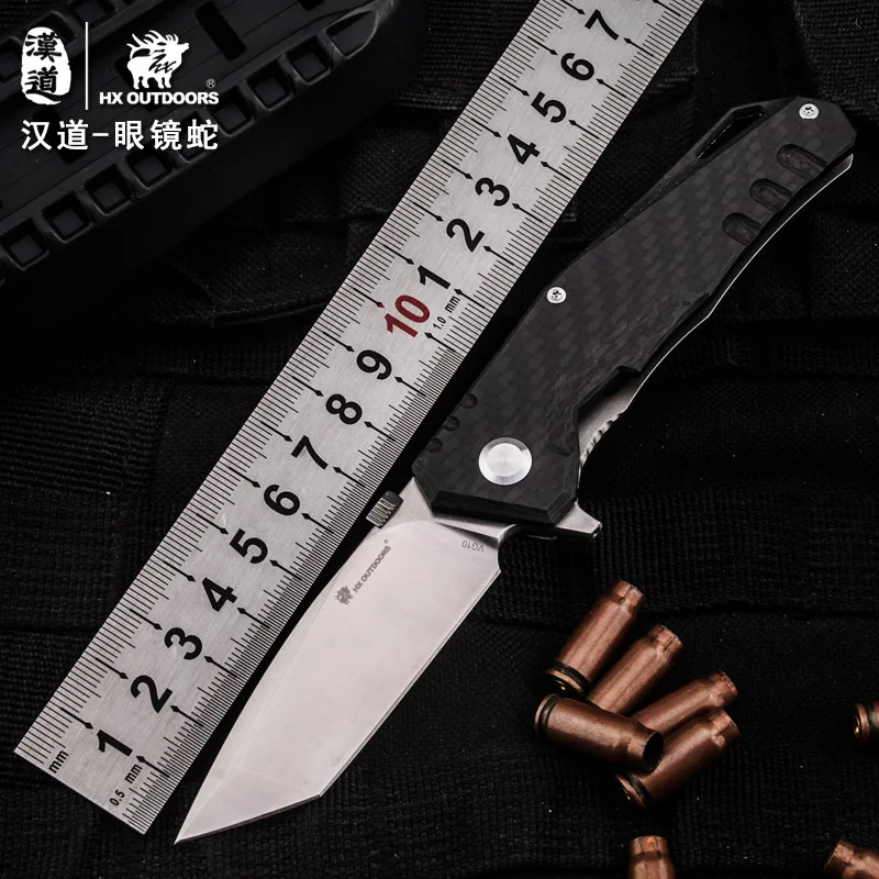 Высокое качество подшипника TC4 Титановая Ручка VG10 лезвие нож охотничий кемпинг