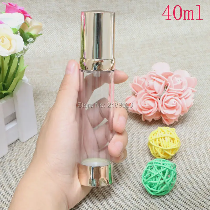 Gold Empty Refillable Bottles Travel Essential Lotion Cosmetic Container 20ml 30ml 40ml Airless Pump Bottle 100pcs/lot
Gold Empty Refillable Bottles Travel Essential Lotion Cosmetic Container 20ml 30ml 40ml Airless Pump Bottle 100pcs/lot