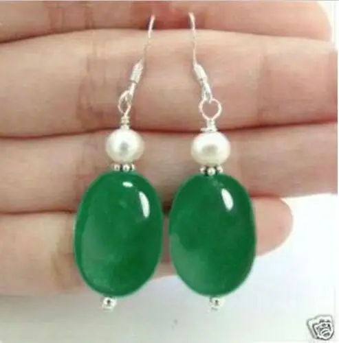 Beautiful White pearl Natural green jades Silver hook Earrings AAA 4 product ratings>>>silver earrings for women Free shipping
Beautiful White pearl Natural green jades Silver hook Earrings AAA 4 product ratings>>>silver earrings for women Free shipping