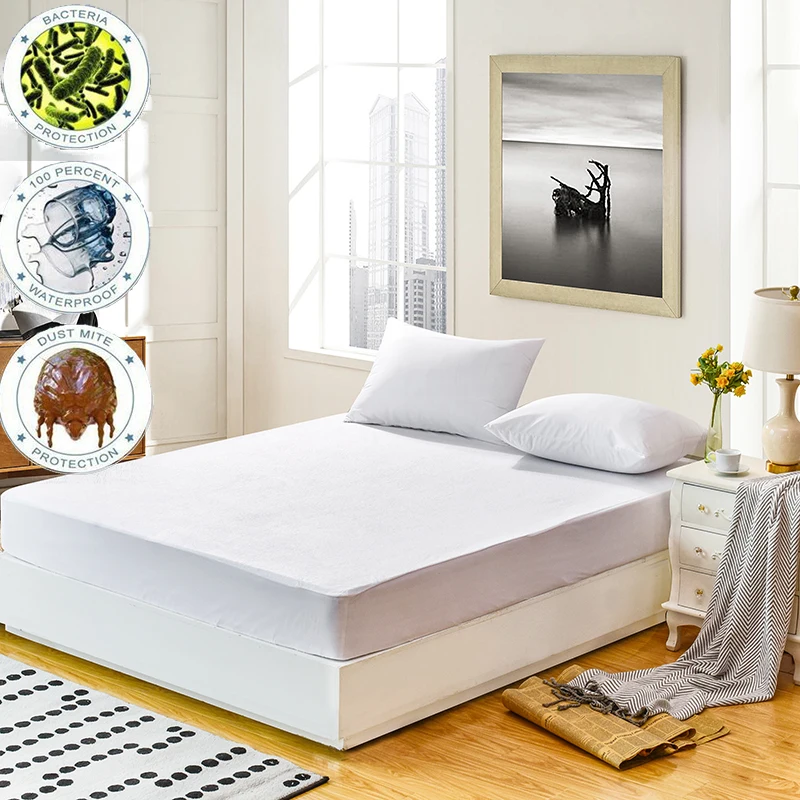 160X200 Terry Mattress Cover 100% Waterproof Mattress Protector Single Bed Bug Dust Mite Mattress Pad Cover For Mattress Cover
160X200 Terry Mattress Cover 100% Waterproof Mattress Protector Single Bed Bug Dust Mite Mattress Pad Cover For Mattress Cover