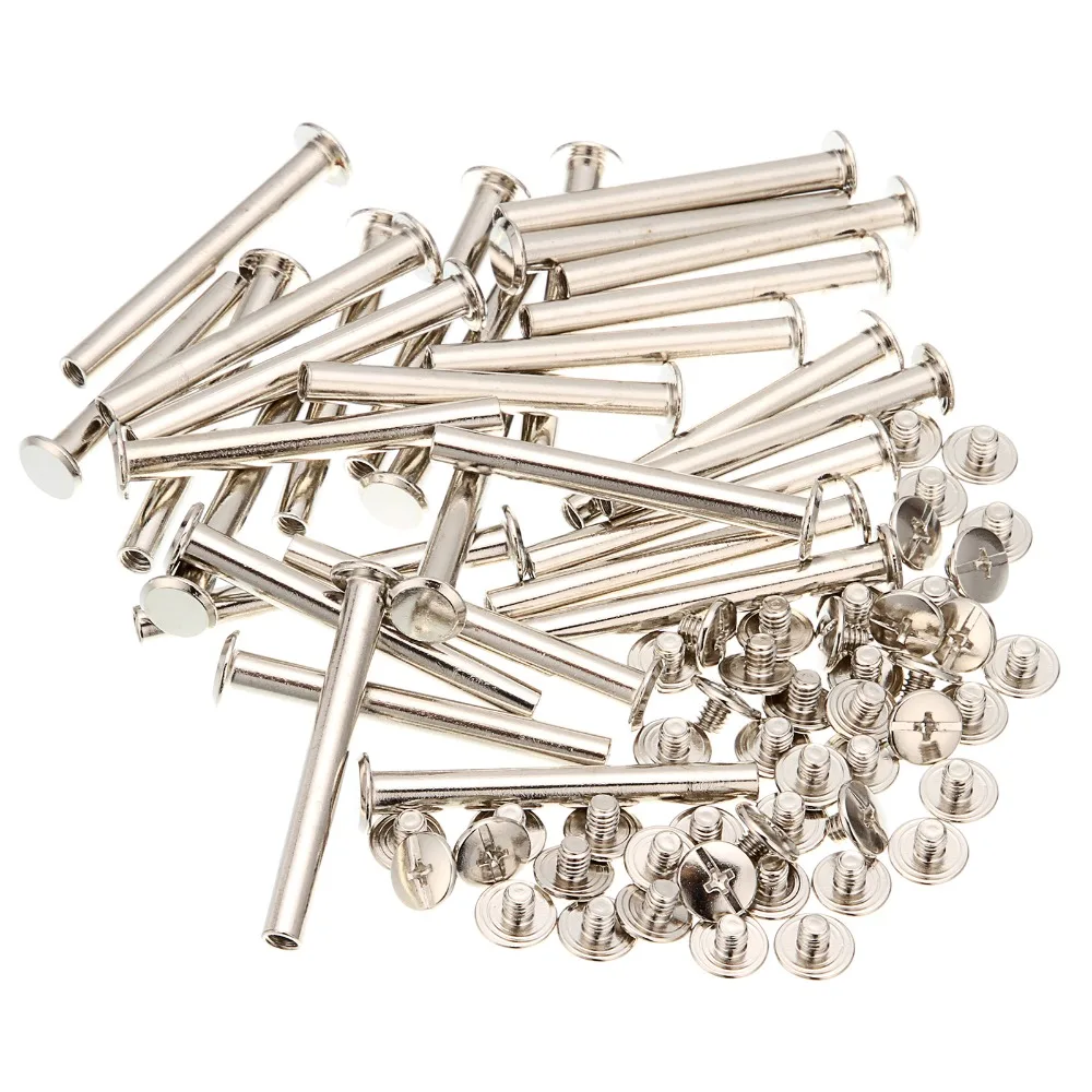 50pcs M5x45mm Iron-nickel-plated screw books Fingertight Picture books screw rivets albums butt recipes leaflet nail M5Hardware
50pcs M5x45mm Iron-nickel-plated screw books Fingertight Picture books screw rivets albums butt recipes leaflet nail M5Hardware