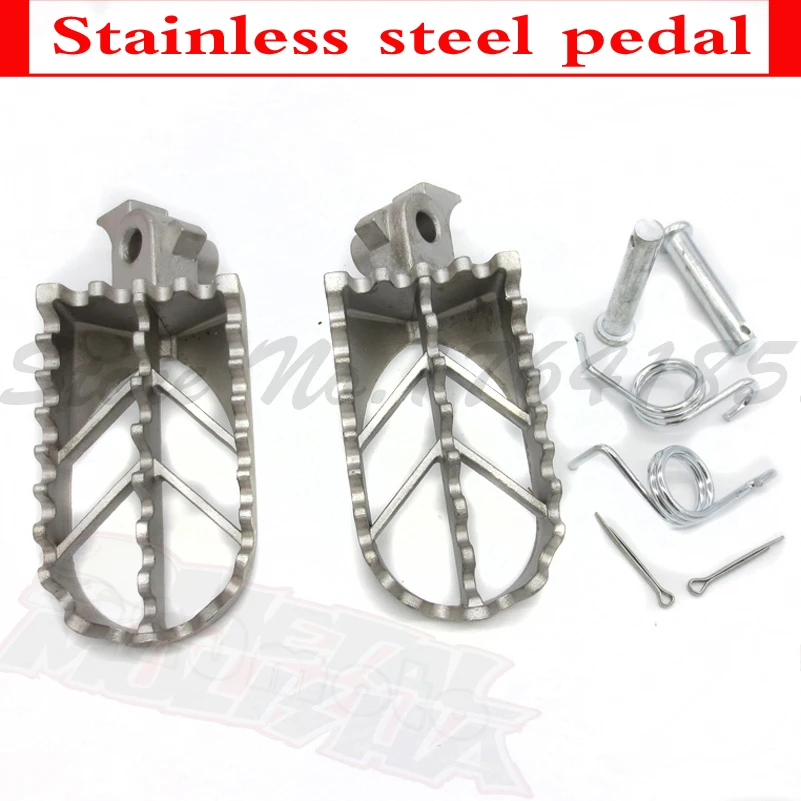 Stainless Steel Foot Pegs Pedals Foot Rests Fit KAYO IRBIS CRF50 70 KLX110 TTR110 BSE BAJA Dirt Bike Motorcycle
Stainless Steel Foot Pegs Pedals Foot Rests Fit KAYO IRBIS CRF50 70 KLX110 TTR110 BSE BAJA Dirt Bike Motorcycle