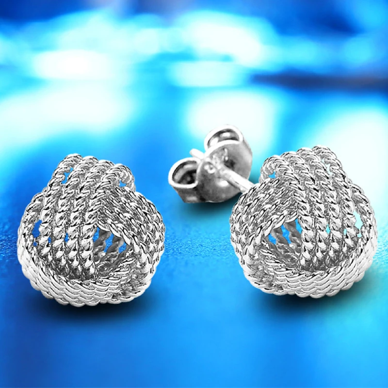 KOFSAC New Creative Gold Color Braided 925 Sterling Silver Stud Earrings For Women Wedding Party Fashion Jewelry Gifts Oorbellen
KOFSAC New Creative Gold Color Braided 925 Sterling Silver Stud Earrings For Women Wedding Party Fashion Jewelry Gifts Oorbellen