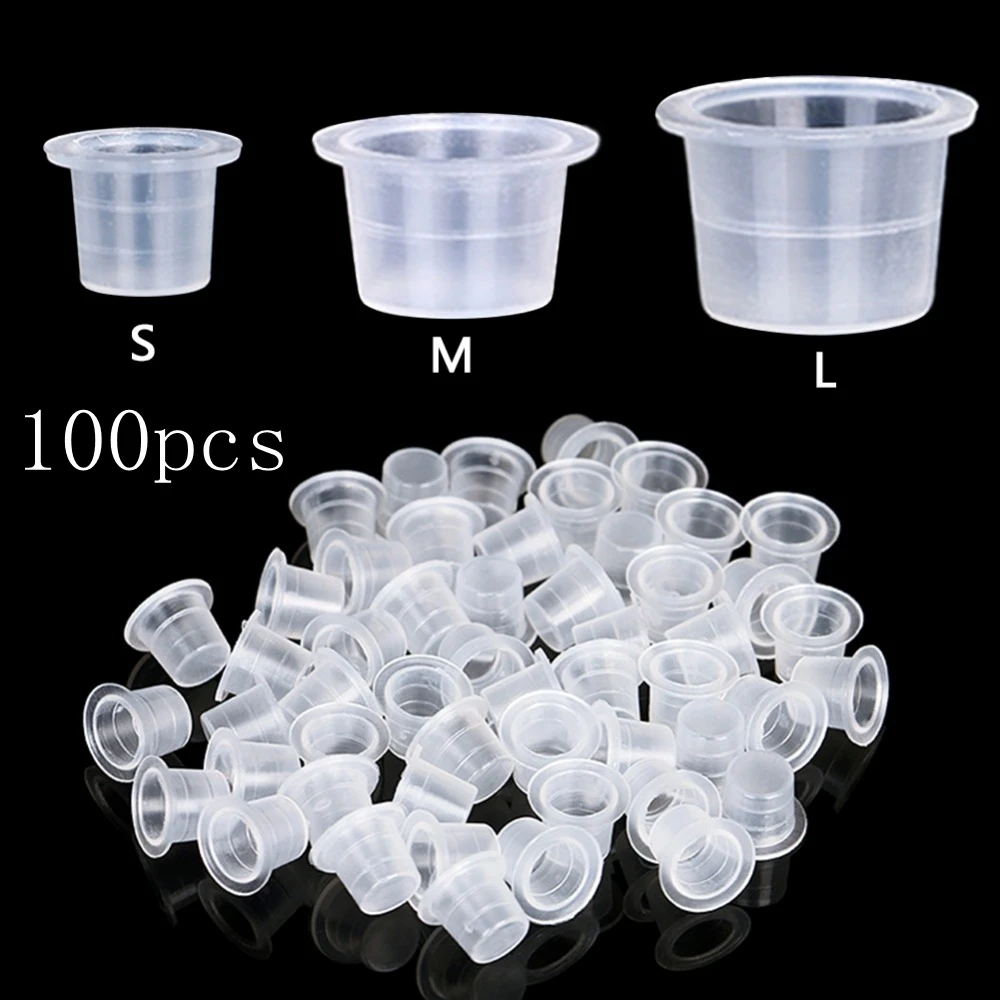 100Pcs Plastic Microblading Tattoo Ink Cup Cap Pigment Clear Holder Container 8mm 11mm 15m Size For Needle Tip Grip Power Supply
100Pcs Plastic Microblading Tattoo Ink Cup Cap Pigment Clear Holder Container 8mm 11mm 15m Size For Needle Tip Grip Power Supply