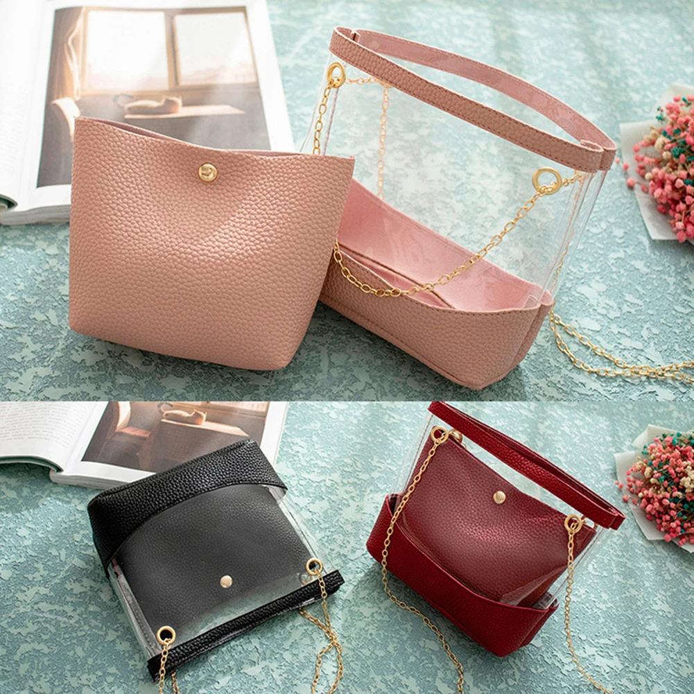Fashion Transparent Women PU Leather PVC Crossbody Shoulder Bag 2019 New Summer Hasp Small Chain Messenger Bag Phone Money Pouch
Fashion Transparent Women PU Leather PVC Crossbody Shoulder Bag 2019 New Summer Hasp Small Chain Messenger Bag Phone Money Pouch