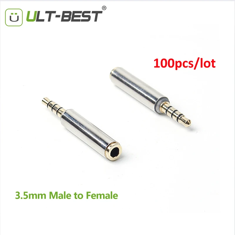 ULT-Best 100pcs/lot wholesale Audio Jack Adapter 4 Pole 3.5mm Plug Male to Female Extender Stereo Microphone Adapter Converter
ULT-Best 100pcs/lot wholesale Audio Jack Adapter 4 Pole 3.5mm Plug Male to Female Extender Stereo Microphone Adapter Converter