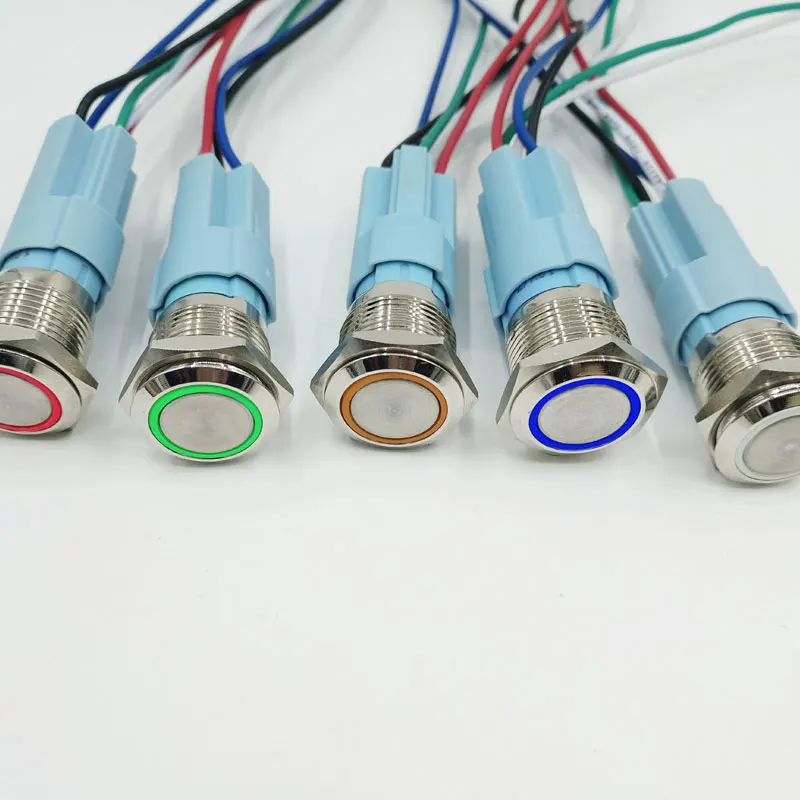 16mm Metal Momentary Push Button Switch LED 5V 12V 24V 110V 220V StainlessLess Steel Waterproof Car Auto Engine PC Power Start
16mm Metal Momentary Push Button Switch LED 5V 12V 24V 110V 220V StainlessLess Steel Waterproof Car Auto Engine PC Power Start