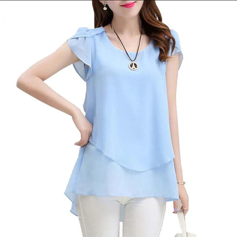Chiffon Blouse Summer 2018 New Fashion Korean Style O-neck Loose Shirt Women Tops Short Sleeve Plus Size Female Clothing5XLLM4
Chiffon Blouse Summer 2018 New Fashion Korean Style O-neck Loose Shirt Women Tops Short Sleeve Plus Size Female Clothing5XLLM4