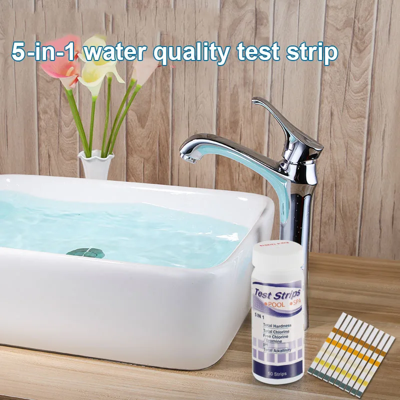 50Pcs/Set Swimming Pool Spa Water Test Strips Chlorine Bromine PH Alkalinity Cyanuric Hardness Tool YS-BUY
50Pcs/Set Swimming Pool Spa Water Test Strips Chlorine Bromine PH Alkalinity Cyanuric Hardness Tool YS-BUY