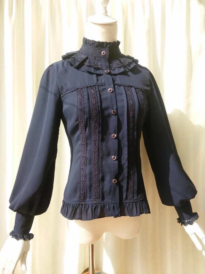 New Retro Lolita Stand Collar Long Sleeve Chiffon Lace Princess Lap Top Shirt Harajuku Women Blouse Top
New Retro Lolita Stand Collar Long Sleeve Chiffon Lace Princess Lap Top Shirt Harajuku Women Blouse Top