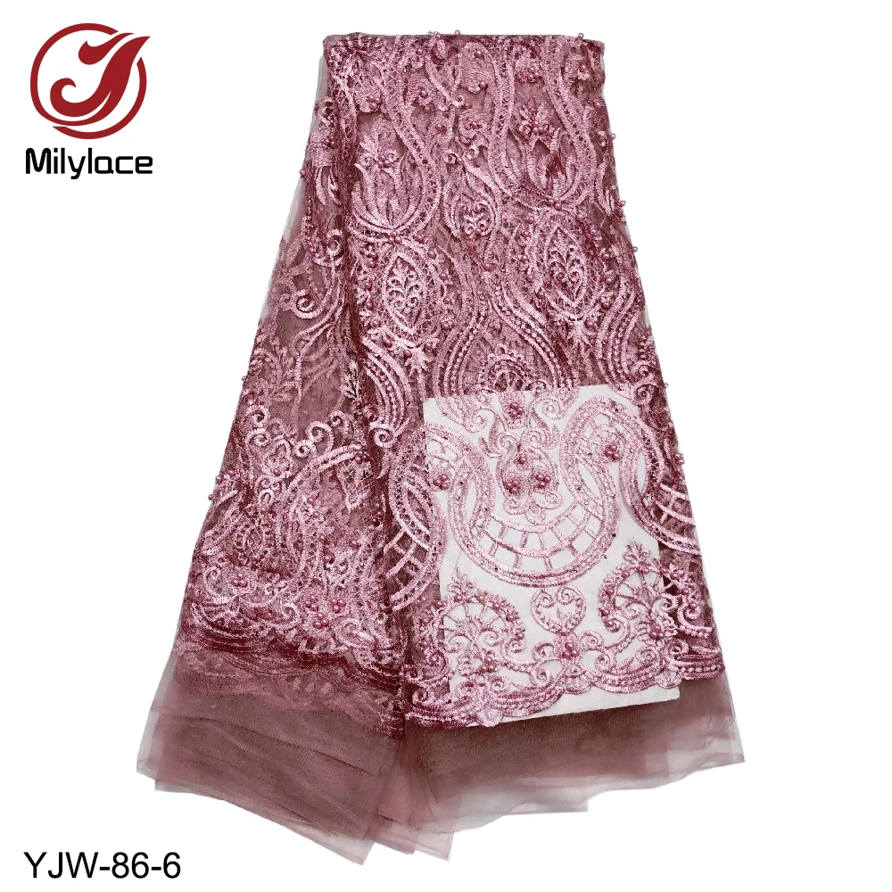Milylace wholesale beads tulle lace fabric african embroidery net lace fabric beautiful french lace fabric for party YJW-86
Milylace wholesale beads tulle lace fabric african embroidery net lace fabric beautiful french lace fabric for party YJW-86