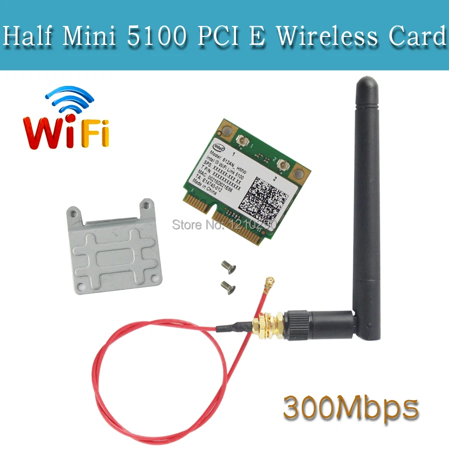 Wi fi соединение 5100 половина размер беспроводной MINI PCI E карты 512AN_MMW 802.11a / b g n 2.4 ГГц и