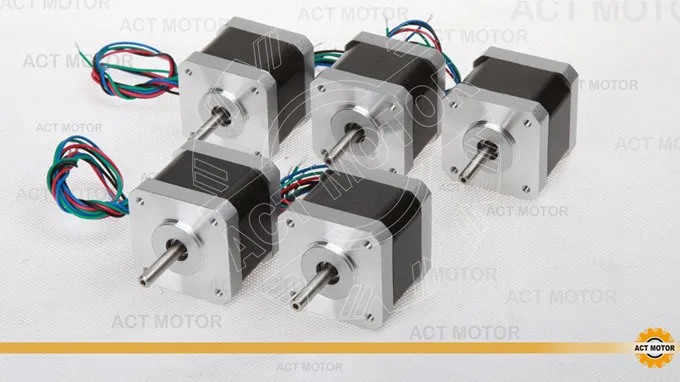 Top Sale! ACT 5PCS Nema17 Stepper Motor 17HS4417 2Phase 56oz-in 40mm 1.7A CE ROSH ISO 3D Printer Reprap Makerbot Good Quality
Top Sale! ACT 5PCS Nema17 Stepper Motor 17HS4417 2Phase 56oz-in 40mm 1.7A CE ROSH ISO 3D Printer Reprap Makerbot Good Quality
