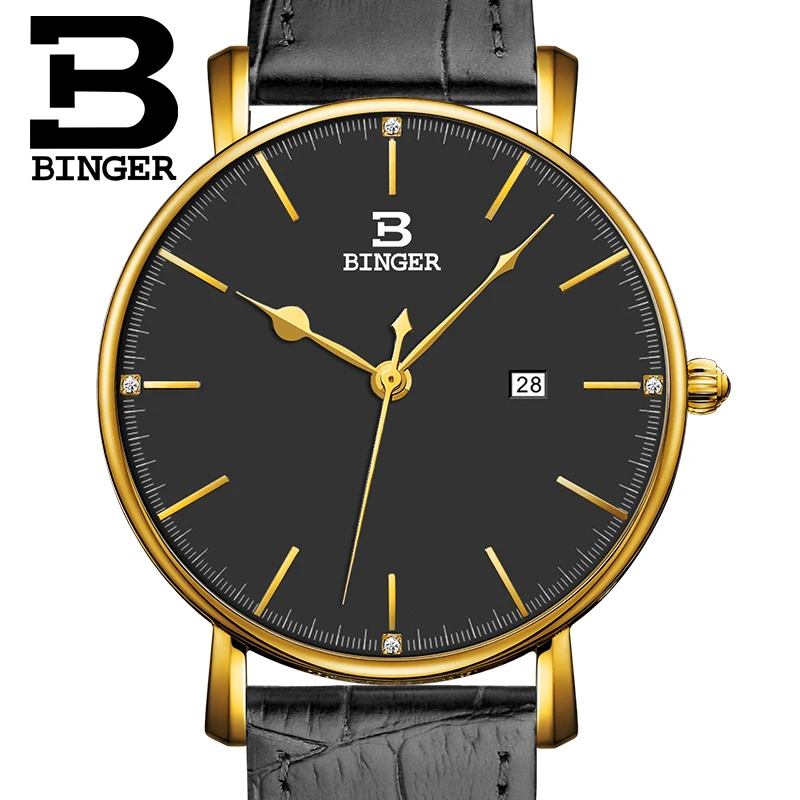 Switzerland BINGER men watches luxury brand quartz leather strap ultrathin Complete Calendar Wristwatches Waterproof B3053M-5
Switzerland BINGER men watches luxury brand quartz leather strap ultrathin Complete Calendar Wristwatches Waterproof B3053M-5