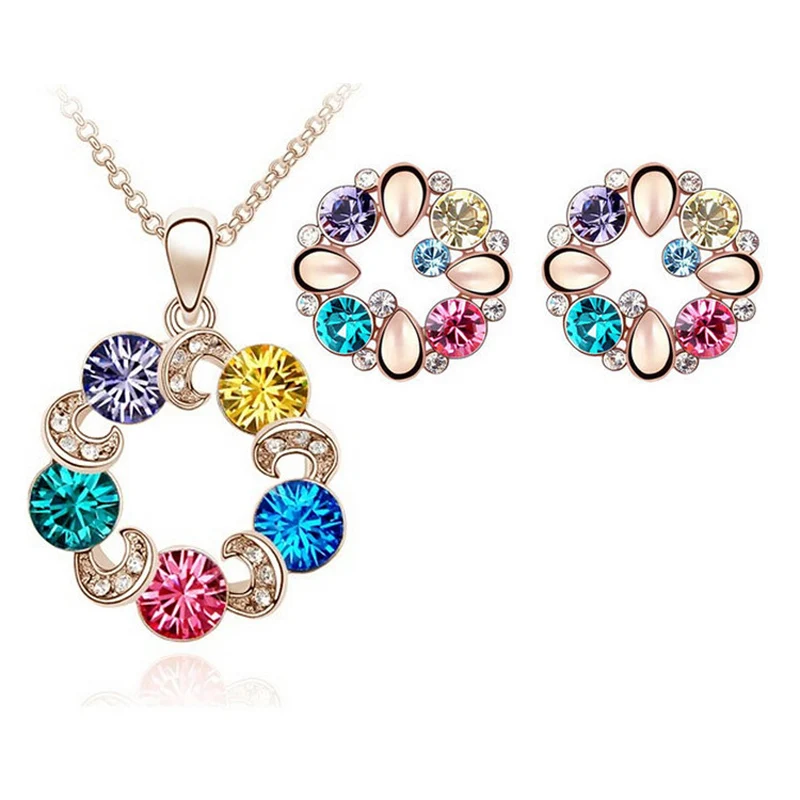 2021 Cheap Fashion Woman Jewelry Sets of Rhinestone silver Plated Round Crystal Necklace And Earrings Set
2021 Cheap Fashion Woman Jewelry Sets of Rhinestone silver Plated Round Crystal Necklace And Earrings Set