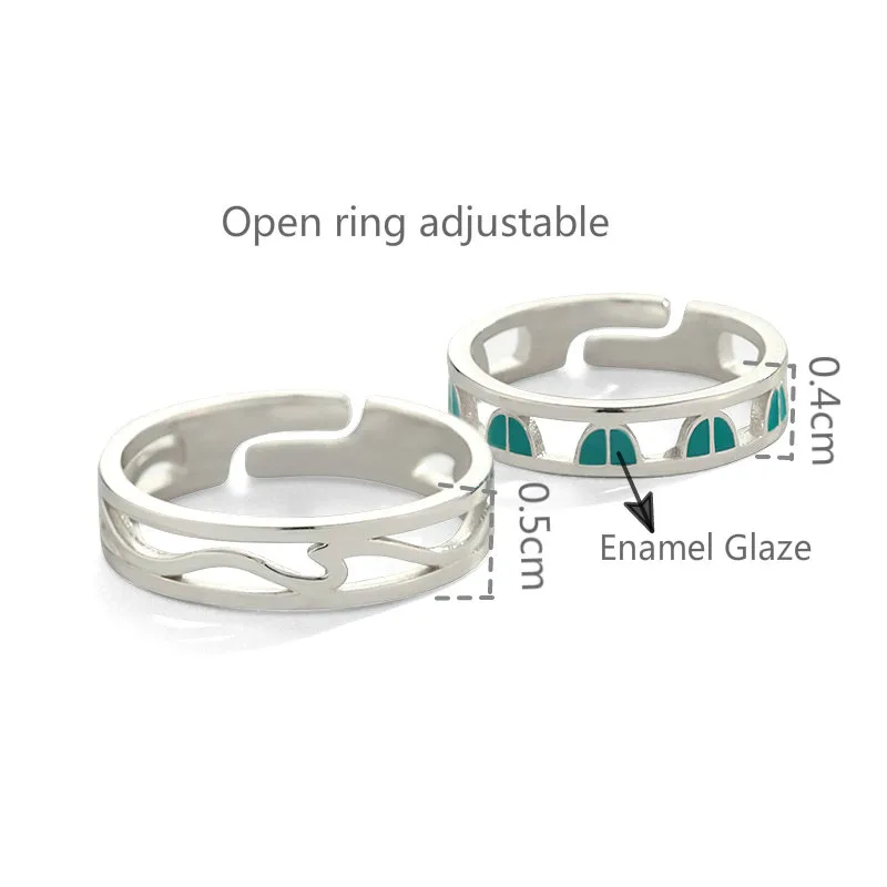 Flyleaf 925 Sterling Silver Enamel Glaze Couple Rings For Women Wind From South Window Fashion Fine Jewelry Open Ring Men
Flyleaf 925 Sterling Silver Enamel Glaze Couple Rings For Women Wind From South Window Fashion Fine Jewelry Open Ring Men