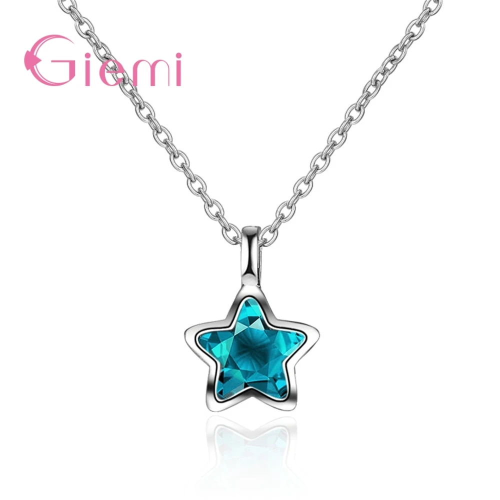 Design Fashion Eternity Bague Star Pendant Necklace 925 Sterling Silver CZ Austrian Crystal Big Promotions Trendy Gift
Design Fashion Eternity Bague Star Pendant Necklace 925 Sterling Silver CZ Austrian Crystal Big Promotions Trendy Gift