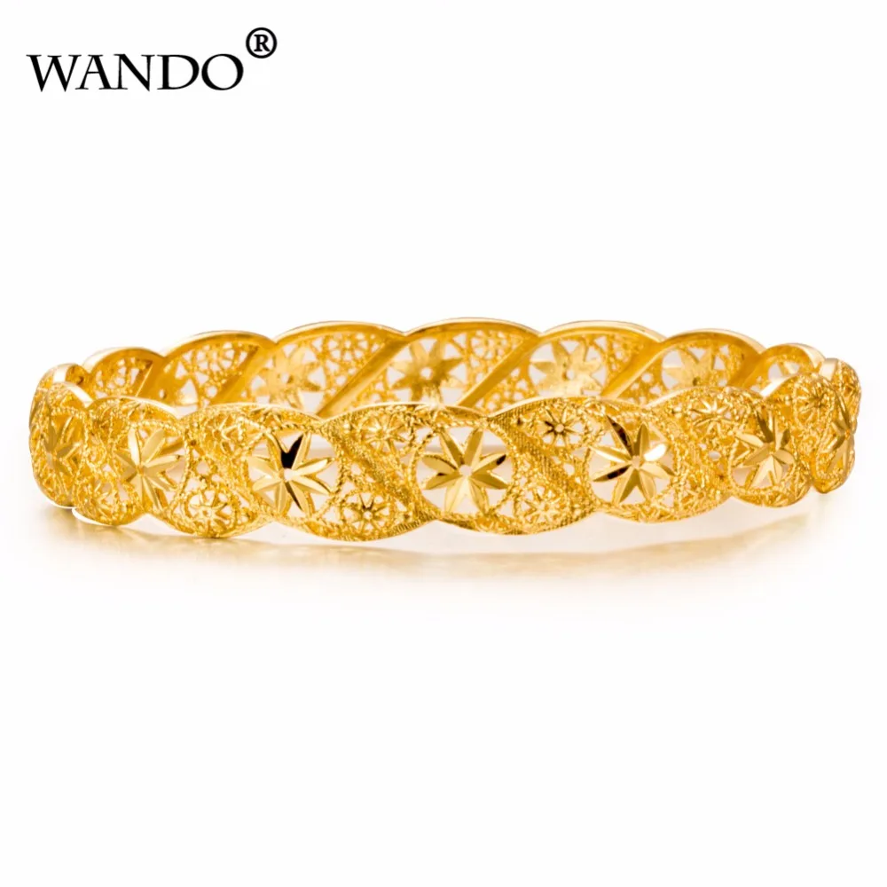 WANDO 1pcs Gold Color Ethiopian Arab flower Wedding Bangles&Bracelet For Women Dubai Bracelet Jewelry Party Gold Accessories B12
WANDO 1pcs Gold Color Ethiopian Arab flower Wedding Bangles&Bracelet For Women Dubai Bracelet Jewelry Party Gold Accessories B12